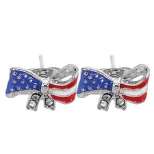  2 Pcs Orecchini Con Strass Fiocchetto Per Le Vacanze Di Dichiarazione