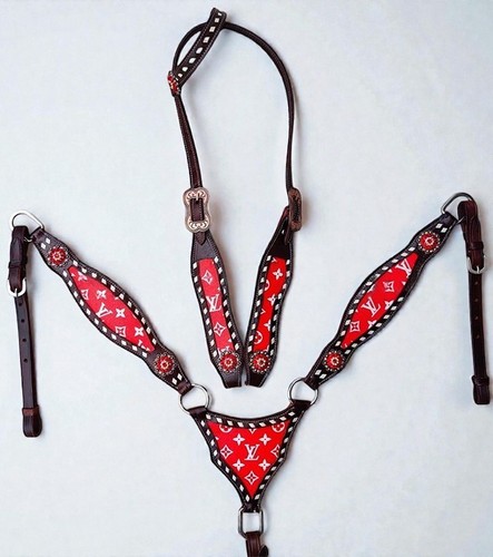Set tack western pelle - set,
