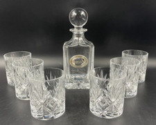 Set Whisky Caraffa Bottiglia 6 bicchieri In cristallo CIONI MARIO Fiorentina