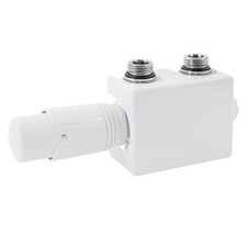 Set termostatico radiatore calorifero valvola raccordi universale 50 mm bianco