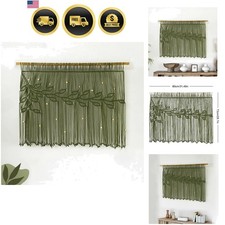 Tenda Macramè Valance Foglia