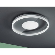 Elisa Plafoniera LED da Soffitto Rotonda Design Moderno Bianco ed argento diam. 