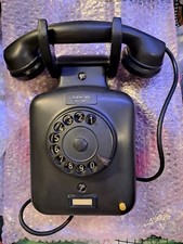 Telefono a muro Siemens, Vintage anni 50/60 in bachelite nero