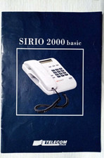 MANUALE D' USO TELEFONO VINTAGE SIRIO 2000 BASIC