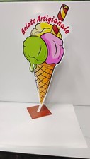 Gelato Pubblicità gelato bifacciale con piedistallo  Dimensioni: 110 X 53 Cm.