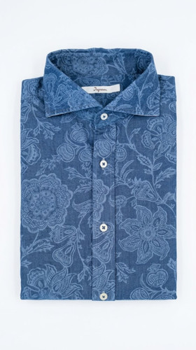 Camicia ingram collo - collo, coreana
