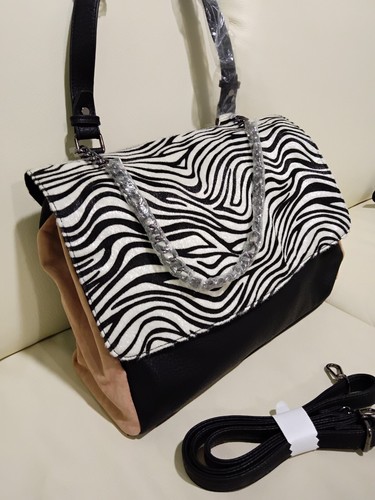 Borsa pelle simil cavallino - borsa,