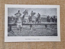 Luigi Gioli In Piazza d’Armi scena militare postmacchiaiola Toscana Stampa 1900