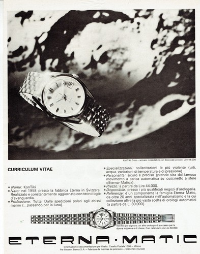 1965 eterna matic watch - 1965,