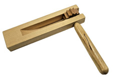Raganella in Legno Chiaro Strumento Musicale 13 x 15 cm Regalo Musicale Croson