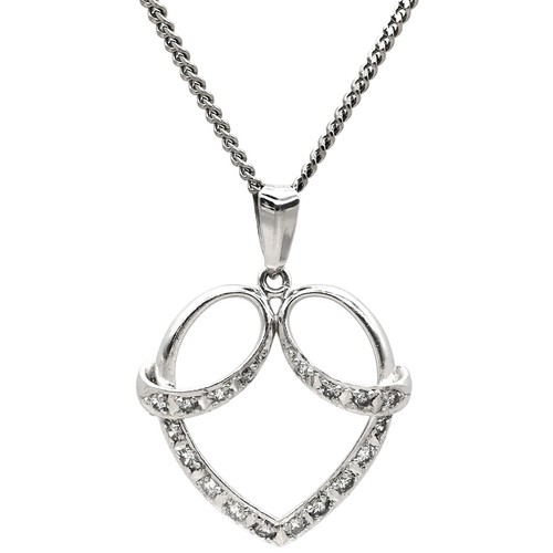 Collana diamante cuore - collana, 0,27