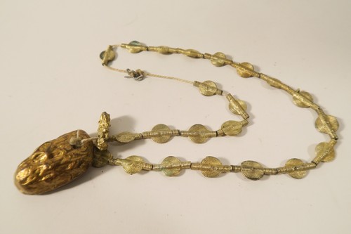 Ciondolo pepita baule ottone - baule,