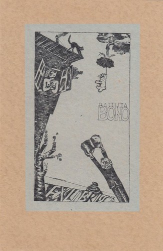 Exlibris bookplate klischee - exlibris,