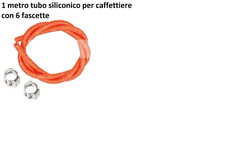 Tubo siliconico retinato per macchina da caffe Saeco-Philips 1 metro +6 fascette