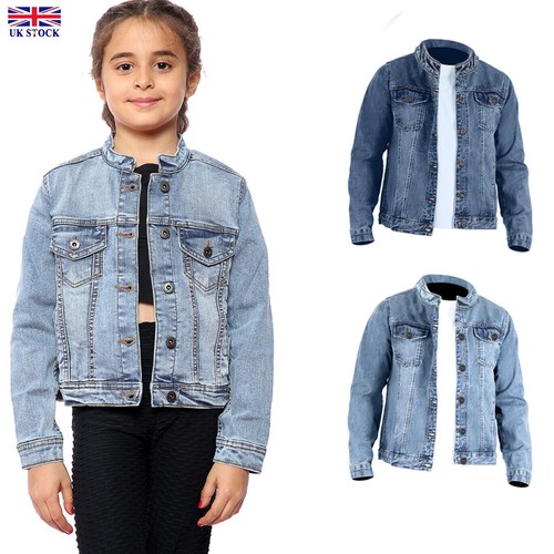 Giacca denim senza colletto