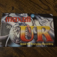 Maxell UR 90 Ferric cassetta audio vuota nastro 90 minuti nuovo sigillato stock
