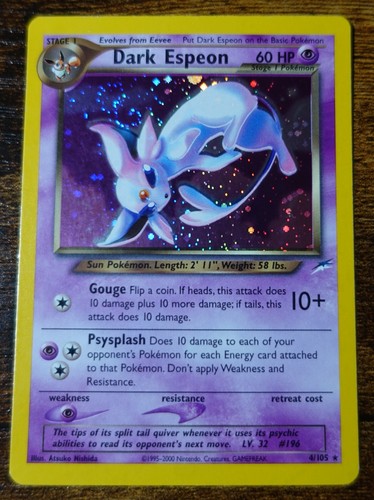 Dark espeon 105 holo shift - espeon,