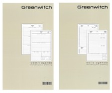 Ricambio Agenda Anelli Datato 2026 6 Fori 80x127mm.Pocket-Diplomat Greenwitch