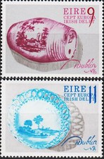 Irlanda 1976 Europa Irlandese Delft Artigianato Arte Ceramica Piatto Porcellana MNH