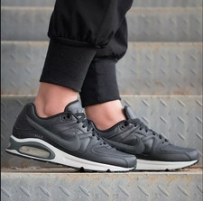 Scarpe da ginnastica Nike Air Max Command in pelle nero grigio da uomo taglia UK 8-12