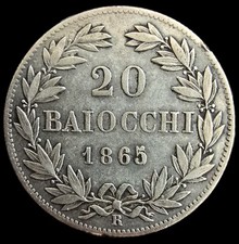 20 Baiocchi 1865 Rome Pie IX