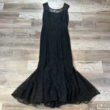 Abito a sirena vintage nero in