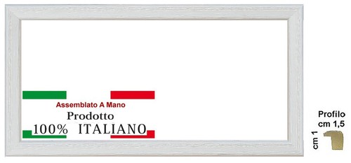 Cornice legno bianca opaca - in,