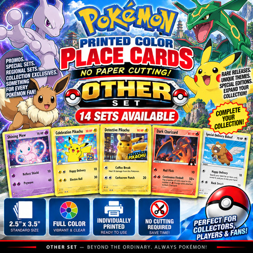 Pokemon segnaposto colori - pokemon,