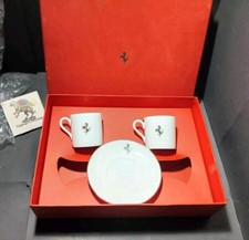 Wedgwood Ferrari originali set 2 tazzine caffè espresso e 1 piattino abbinato