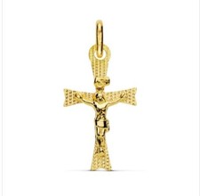 Pendente Oro 18K 750 Mls. Croce Cristo 22 X 12 MM.
