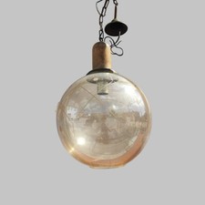 lampadario con boccia in vetro