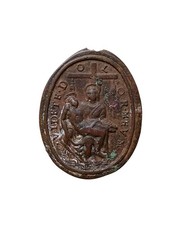 *HH* Antica Medaglia Religiosa Votiva Devozionale Pietà Porta Santa Santo Medal 