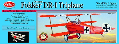 Guillow fokker dr1 kit - fokker,