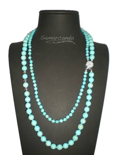 Collana pasta turchese - collana,