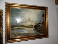 Antico dipinto olio firmato 16