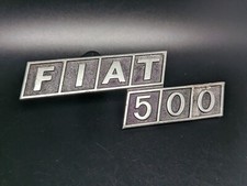 FIAT 500 LOGO METALLO SIGLA EMBLEMA FREGIO STEMMA SCRITTA TARGHETTA BADGE TARGA