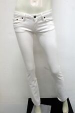 Dondup Jeans Donna Taglia 25 / 38 Pantalone In Cotone Bianco Pant Trousers Hose
