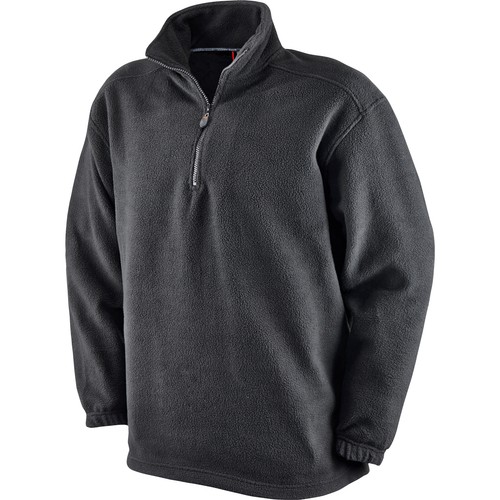 Felpa pile mezza zip - felpa, nero