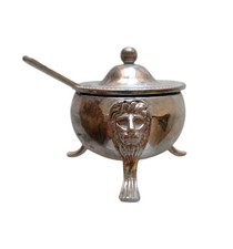 *HH* Miniatura Saliera Vintage Coppa Ciotola Leoni Scatolina Liberty Vittoriana