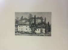 Vairo Mongatti, Paesaggio toscano, acquaforte, 50x70 cm