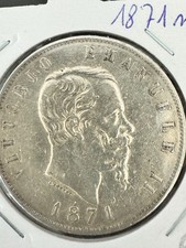 5 Lire 1871 M Regno d'Italia