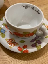 THUN COUNTRY SET 8 TAZZE DA CAFFÈ 2 TAZZE GRANDI CAPPUCCINO ZUCCHERIERA NUOVI