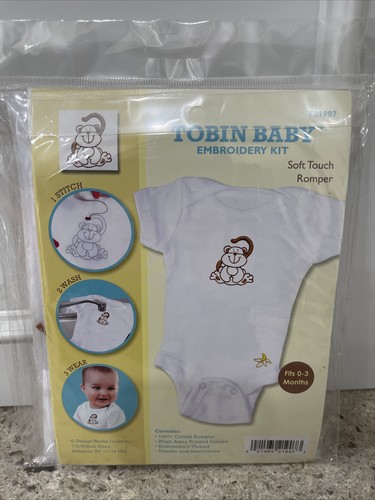Tobin baby kit ricamo - tobin, scimmia