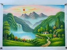 Paesaggio cinese su tela