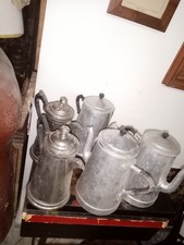 Lotto Antiche Teiere Caffettiere Vintage Alluminio o altro