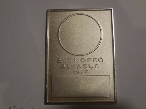 Placca trofeo alfasud - trofeo, 1977