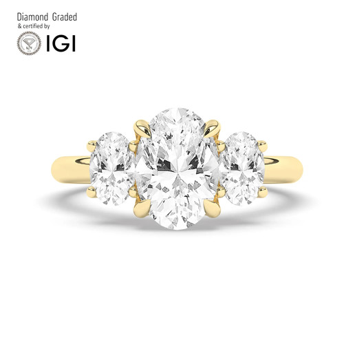 Anello trilogy diamante ovale - anello,
