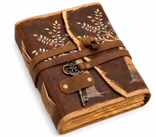 Diario pelle fatto mano - in,