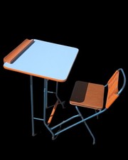 Banco Scuola Epoca Vintage Sedia Spaghetto Modernariato 