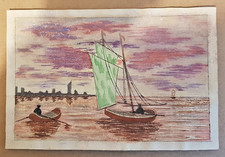 disegno acquerello marina con